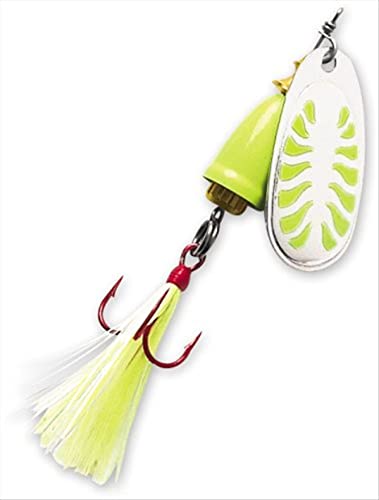 Blue Fox Classic Vibrax 04 Glow Fishing Lure for Bass, Glow Chartreuse, 3/8 Oz
