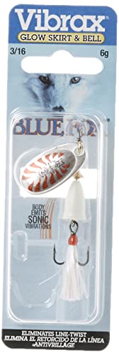 Blue Fox Classic Vibrax Glow 3/16 Oz Fishing Lures for Bass and Trout in Clear Water Conditions with Ultimate Sensitivit