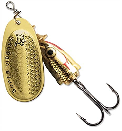 Blue Fox Classic Vibrax 03 Wildeye Tackle Gold Shiner Spinner Lure, Fishing Tackle, Anglers, River Fishing, Water Proof,