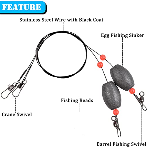 Egg Sinkers for Catfish Fishing Rigging
| Carolina Rig Weights for Flounder
| Jetty Fishing Rigs with Weights for Group