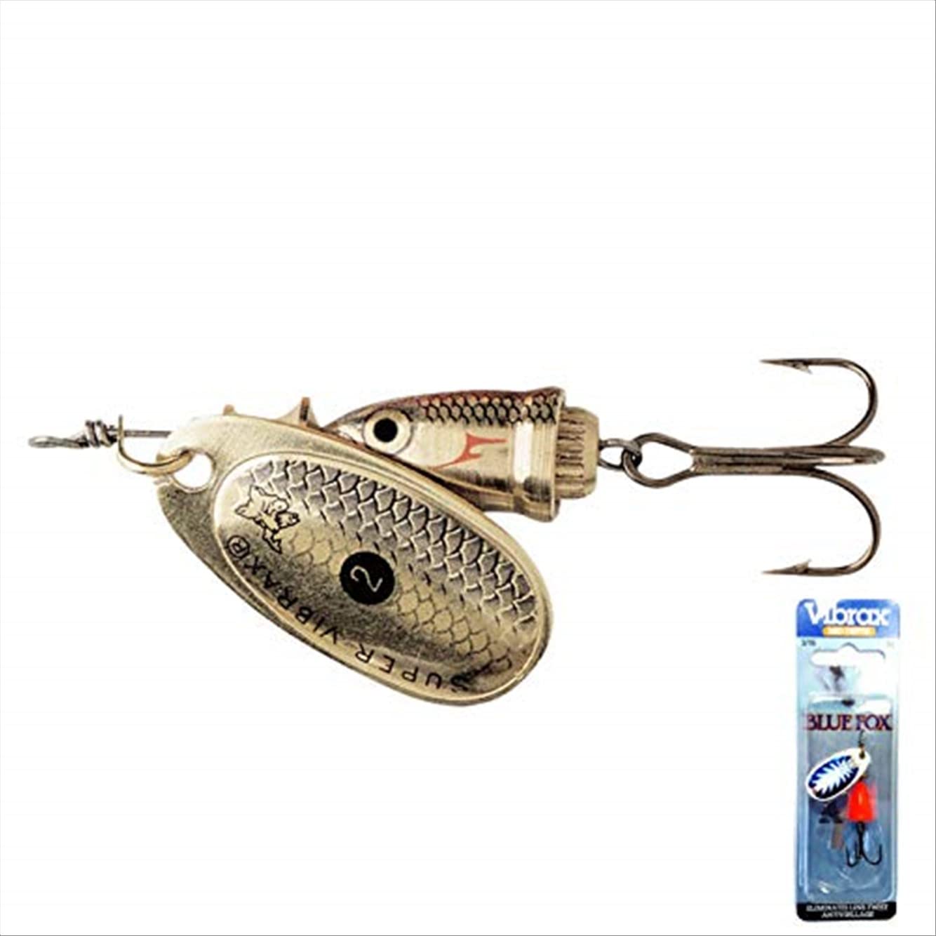 Blue Fox Classic Vibrax 05 Wildeye Tackle, Gold Shiner, Perfect for Bass Fishing, High Performance Jigs, 7/16 Oz (60-50-