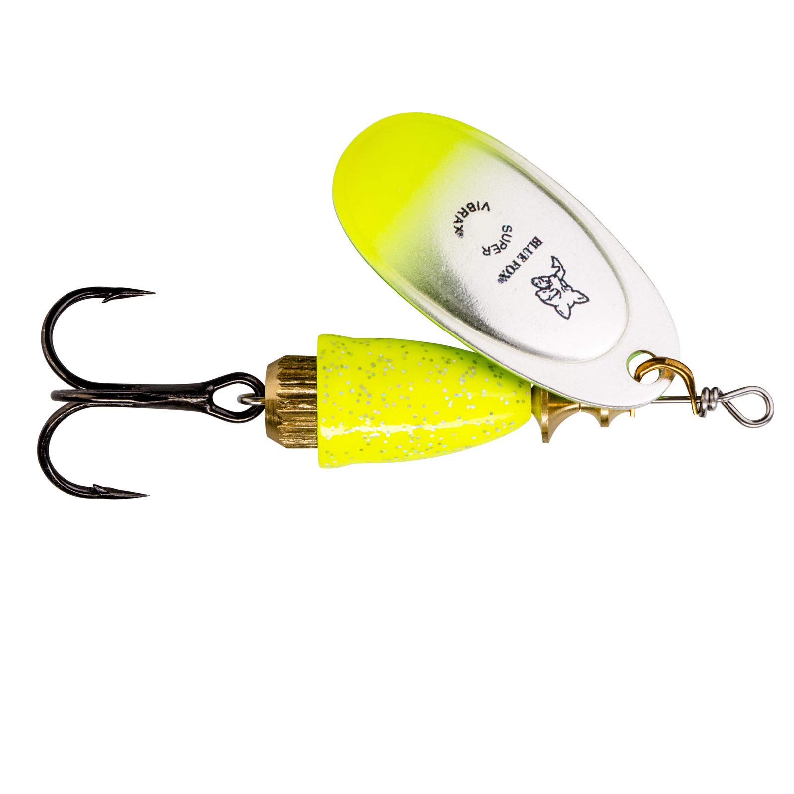 Blue Fox Classic Vibrax 02 Candyback 3/16 Chartreuse Green Fishing Jig, Anglers, Bass Fishing Waters, Unique Vibrating A