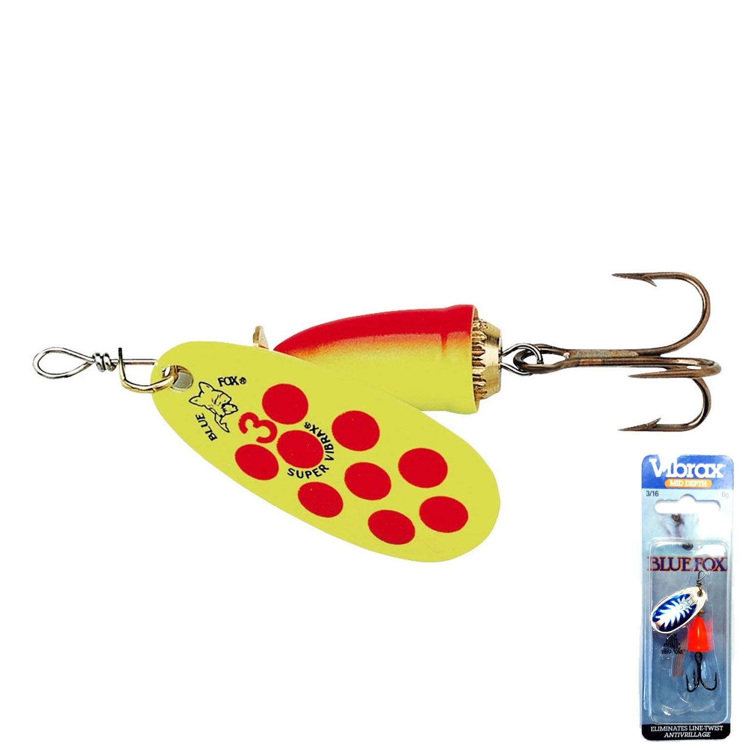 Blue Fox Classic Vibrax 03 Painted Tackle for Bass Fishers in Rivers and Lakes Features Sensitive Transmission and 3-Dim